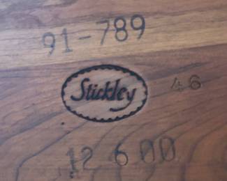 Mark under Stickley dining table - also has round metal tag (not shown)