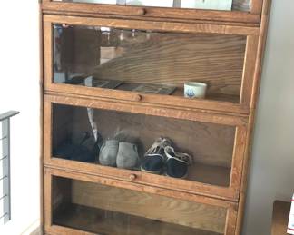 Antique oak 5-stack lawyers bookcase #2 (34”W, 12”D, 72”H)
