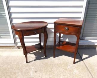 2 SOLID WOOD Accent and Inlayed Tables