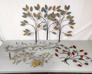 Various Metal Wall Hanging Decor Pieces