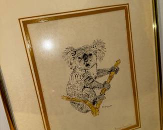cute!! signed litho koala