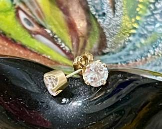 1.50 ctw .75 carat each I1 H color diamond earrings just stunning!