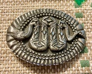 vintage rattlesnake buckle