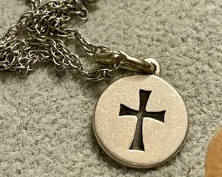 James Avery cut out cross and Avery necklace 
