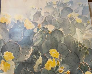 Brad Braune Cowboy Landscapes Poster for KLRN San Antonio  1987