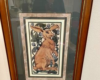 DeMorgan Standing Hare framed print