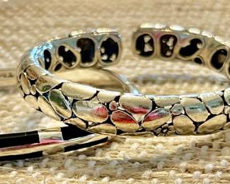 sterling bracelets and sterling snake skin ring