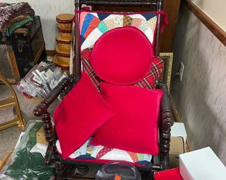 . . . antique rocker and accent pillows