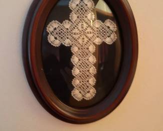 . .. crocheted cross