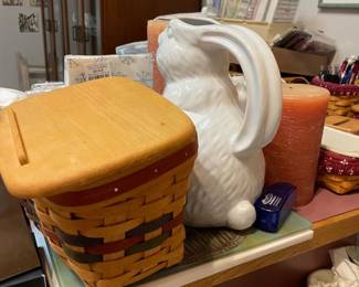 . . . Longaberger and rabbit pitcher