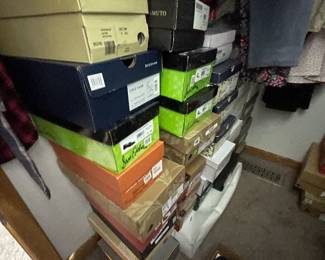 . . . more new shoes in their boxes