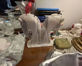 . . . marble horse bookends