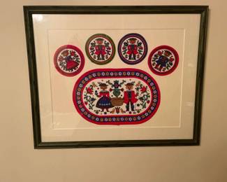 . . . more framed doilies