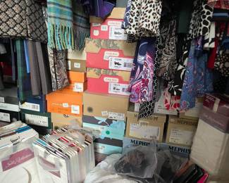 . . . . . . closets stuffed with shoes -- many top and designer brands!