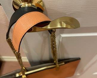 Handle of the leather Chloe handbag