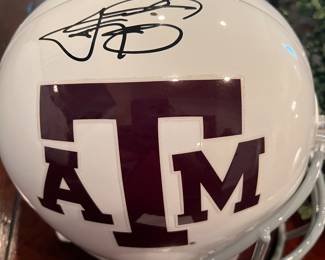 This Texas A&M helmet was signed by Johnny Manziel