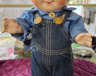 Buddy Lee advertising doll. No cap. Right hand as is.