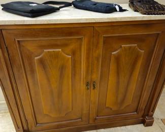 Small side chest with white marble top