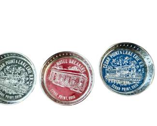 Vintage Cedar Point ashtrays 