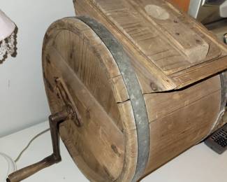 Antique Hand Crank butter barrel