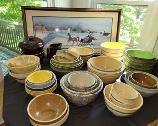 Antique mixing bowls