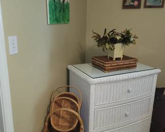 White wicker furniture