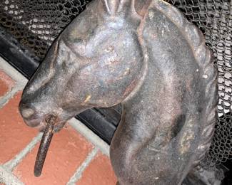 Antique Iron Horse Head from Hitching Post