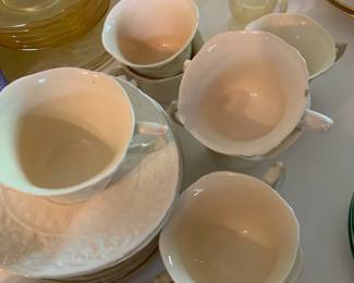 Royal Cauldon England Beverly Pattern Teacups and Saucers