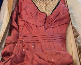 Antique 1930s-1940s silk dress