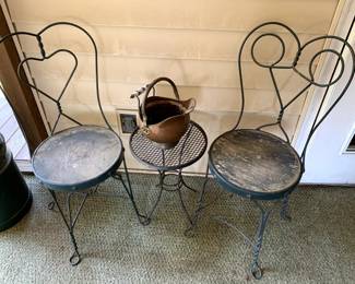 Vintage ice cream parlor chairs