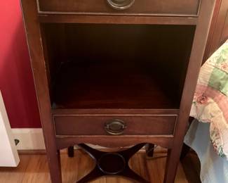 Vintage Bed Side Table Pecan