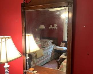 Vintage Wood Mirror Matches Dresser
