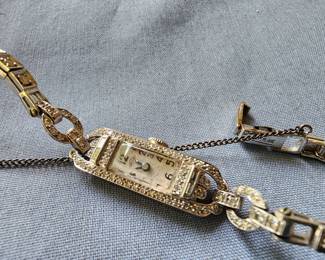 Antique/ Vintage Ladies Platinum/ Gold and Diamond Watche