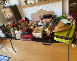 misc items - dvds, baskets, boxes, ribbon