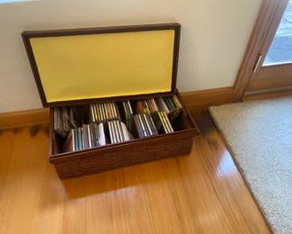 CDs and cd storage box