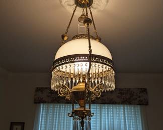 Vintage Chandelier with option white and red shade