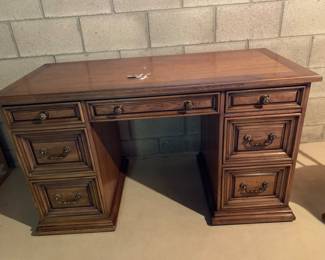 Desk- solid wood - high quality. Great refinish/ flip project!