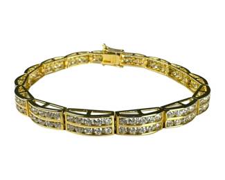 14kt Yellow Gold Cubic Zirconia Bracelet