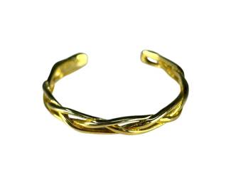 18kt Yellow Gold Braided Toe Ring