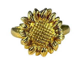 14kt Yellow Gold Sunflower Ring