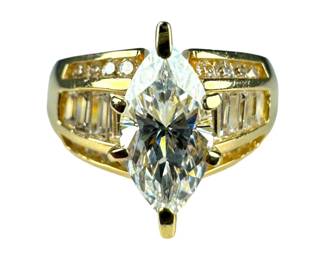 14kt Yellow Gold Cubic Zirconia Engagement Ring