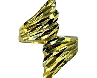 18kt Yellow Gold Bypass Ring