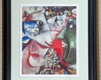 Chagall 19" x 23" "I and the Village"