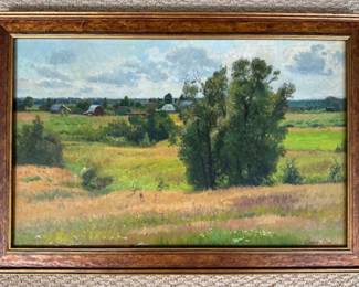 Oil Farm Landscape 21.5" x 14.5" 