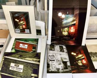 Photographs of local Ann Arbor businesses (Angelo’s, Zingermans, Durhams)