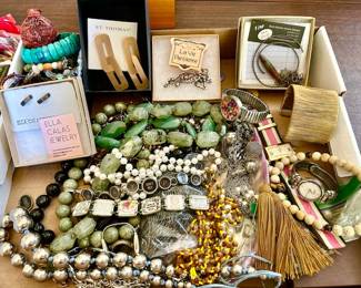 Costume jewelry, sterling pieces, etc.