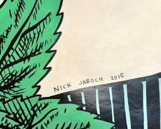 Zingerman’s original painted artwork sign by Nick Jarock 2015 Signature 