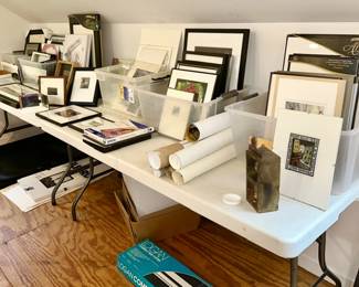 Signed artwork, photographs, framed, etc., some sold