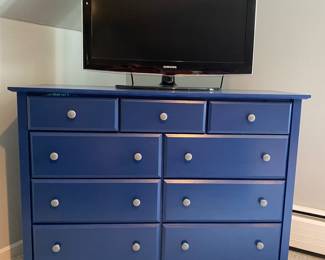 Double painted dresser from Adirondack Wood Shed, tv