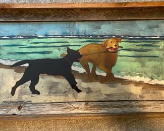 Original Batik of 2 Labrador Retrievers